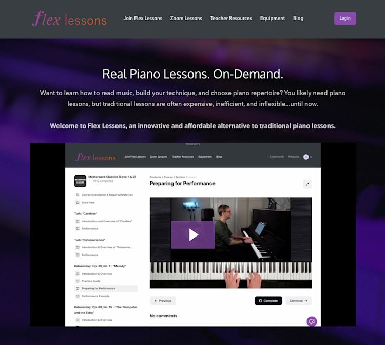 FlexLessons Website Builder Joseph D'Amico