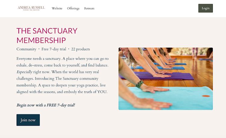 Andrea Russell Sanctuary Membership