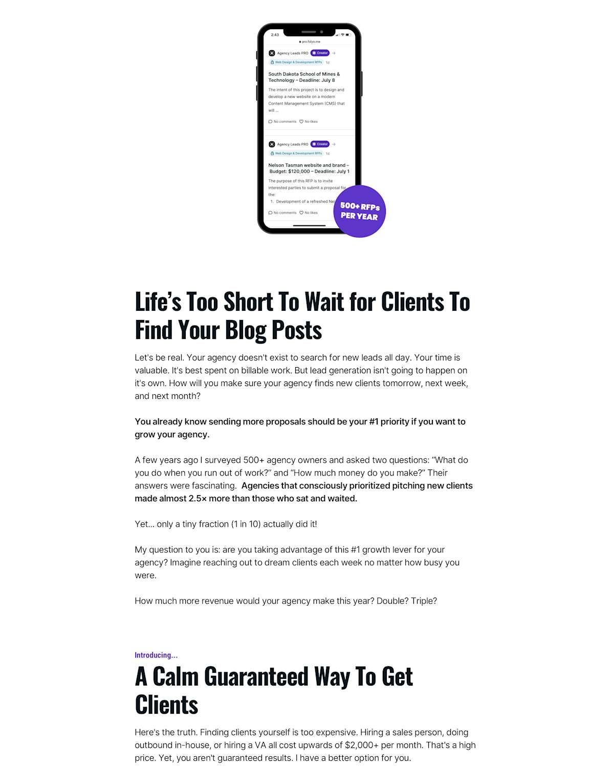 Landing page screenshot 1
