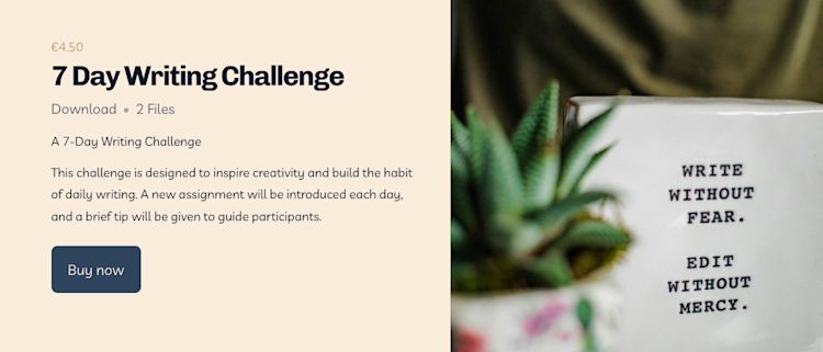 online business ideas writing challenge