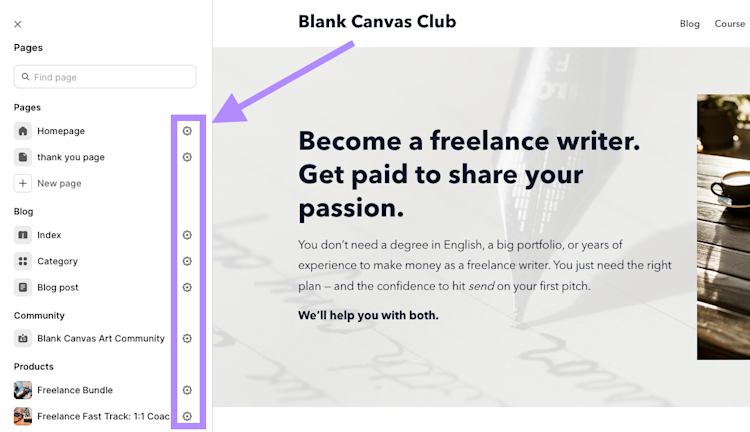 Add individual page descriptions