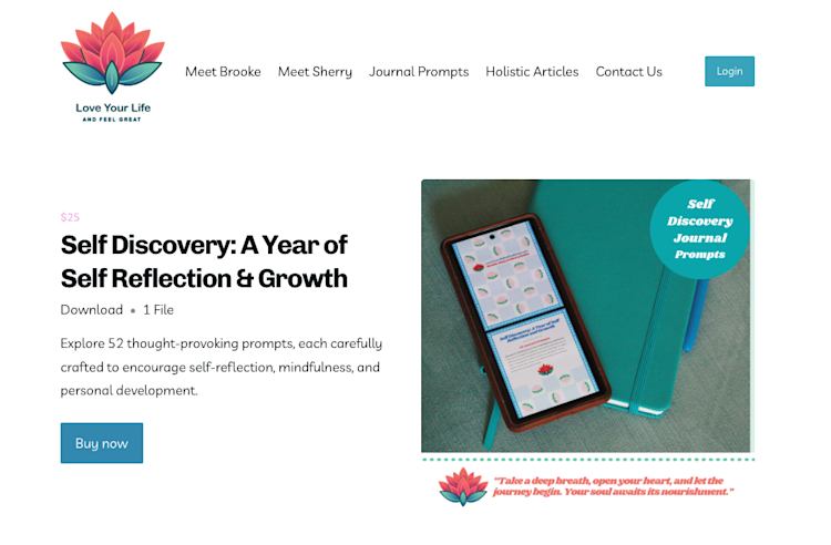 Online business ideas journal prompts and reflections