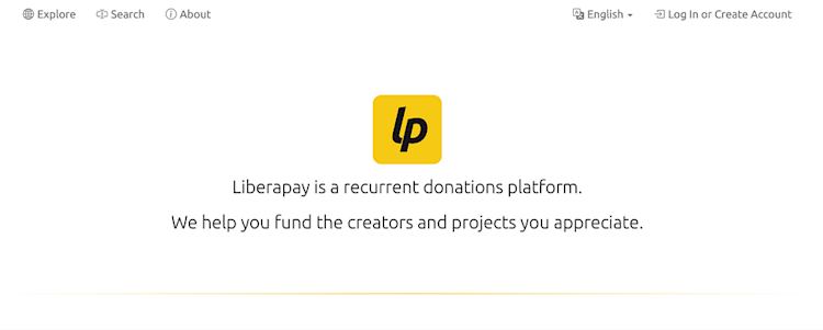 Liberapay homepage