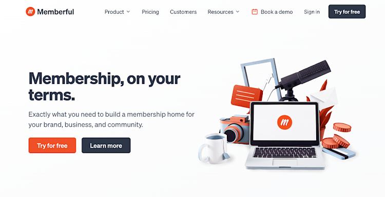 Memberful homepage