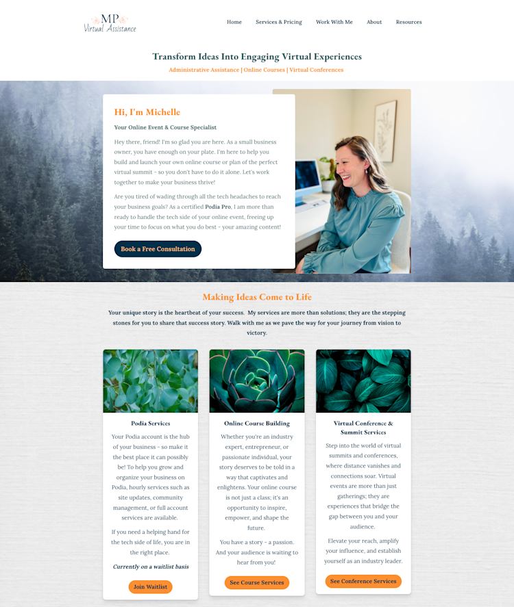 MP virtual Assistance website