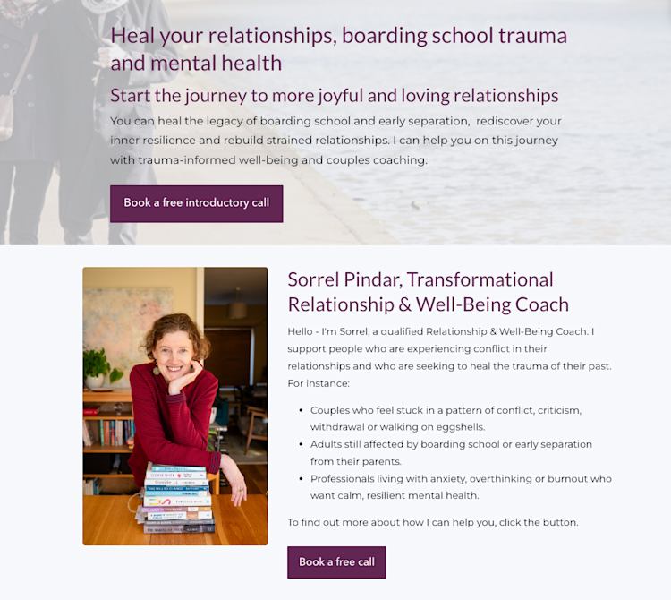 Sorrel Pindar coaching book a call CTA