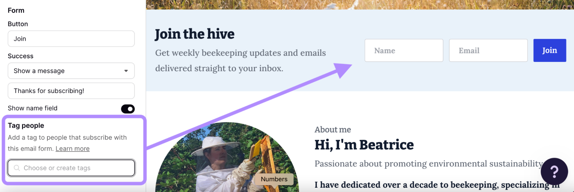 Using tags in Podia Email